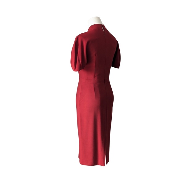 GUCCI Designer Runway Maroon Red Wool Dress - Picture 4 of 14